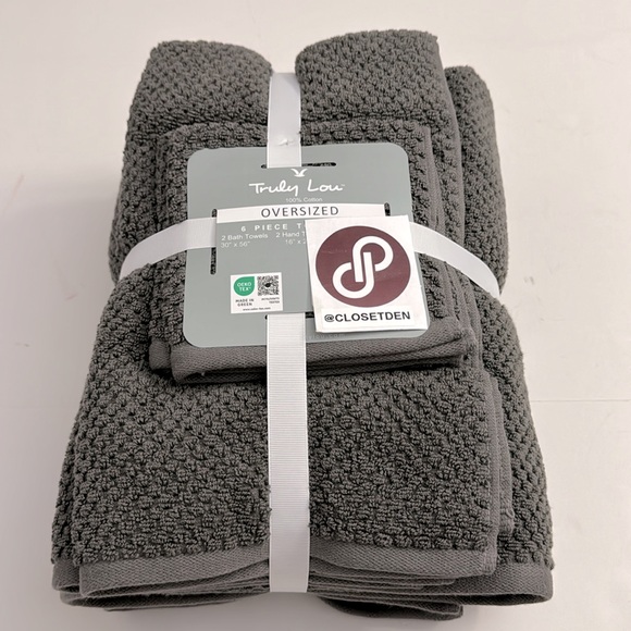 Truly Lou Bath 6pc Truly Lou Oversized 0 Cotton Bath Towel Set